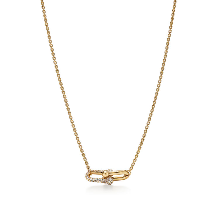 Tiffany HardWear:Pendentif à maillons doubles en or jaune 18 carats et diamants numéro dimage {1}