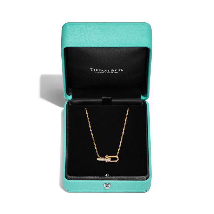 Tiffany HardWear:Pendentif à maillons doubles en or jaune 18 carats et diamants numéro dimage {1}