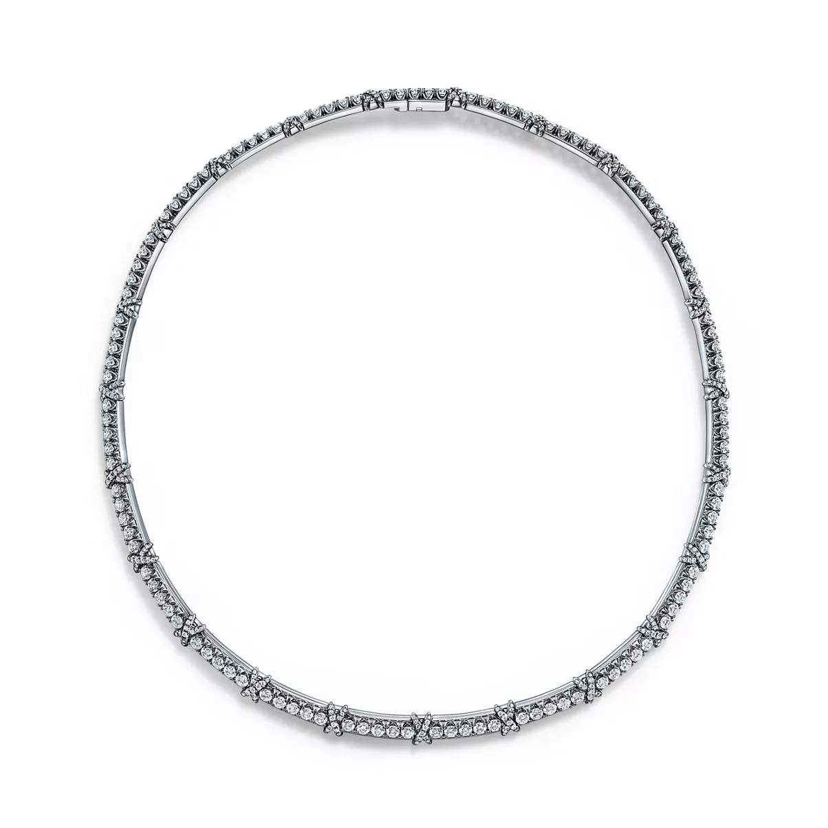 Halskette in Platin mit Diamanten