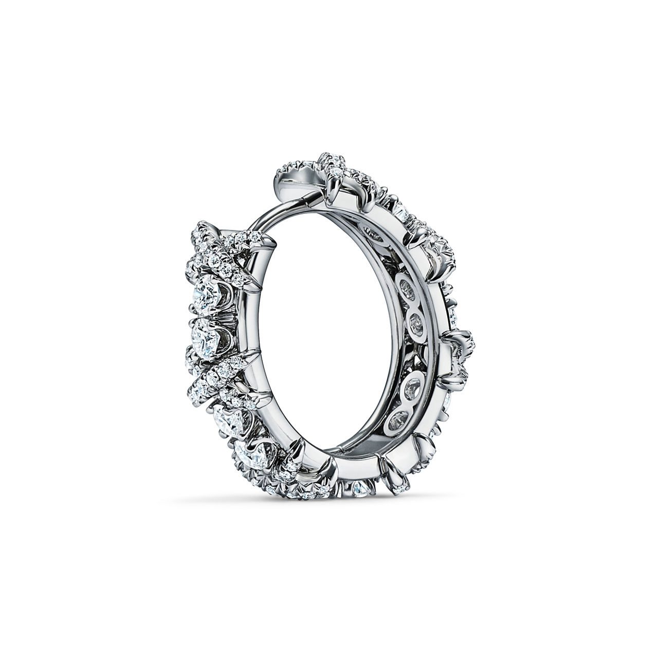 Sixteen Stone by Tiffany:Earrings in Platinum and Yellow Gold with Diamonds image number 3