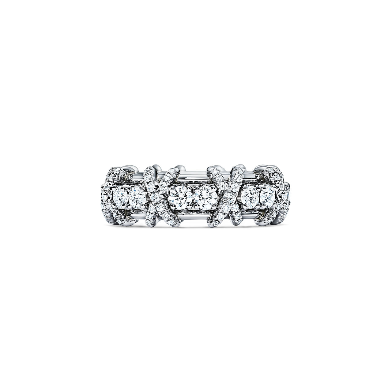 Sixteen Stone by Tiffany:Ring in Platinum and Yellow Gold with Diamonds image number 0