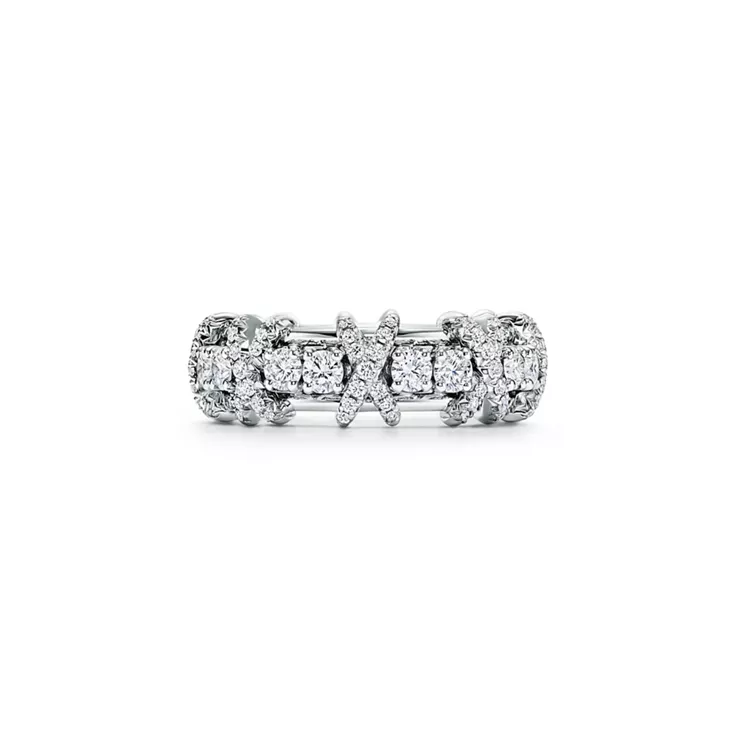 Sixteen Stone by Tiffany:Ring in Platinum with Diamonds, 9