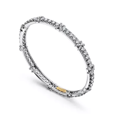 Sixteen Stone by Tiffany:Bangle in Platinum with Diamonds, 2