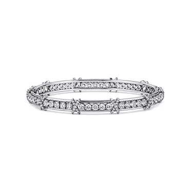 Sixteen Stone by Tiffany:Bangle in Platinum with Diamonds, 3