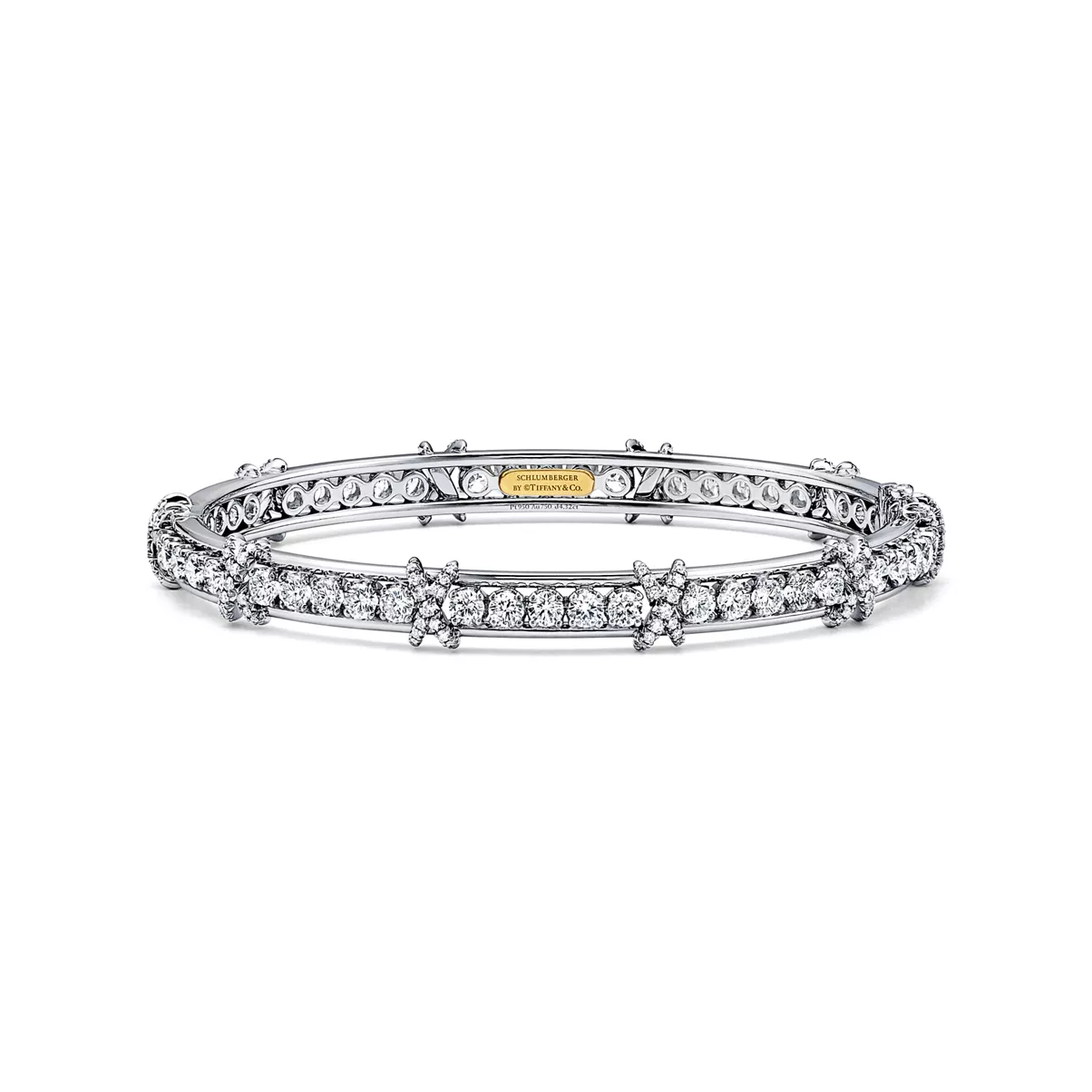 Bangle in Platinum with Diamonds