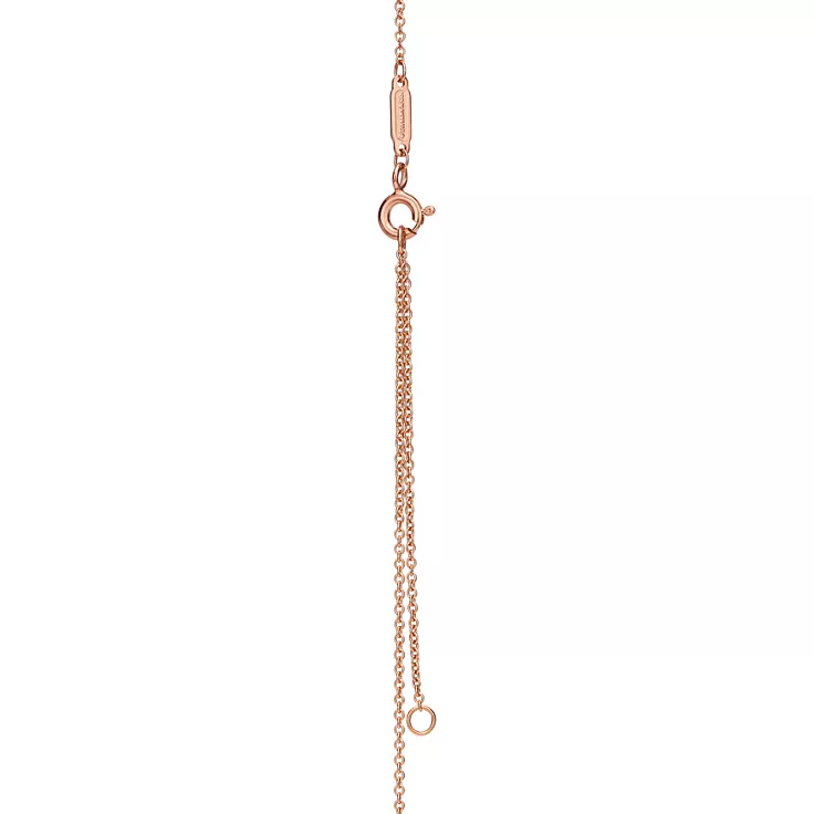 Tiffany Knot:Small Pendant in Rose Gold with Diamonds, 4