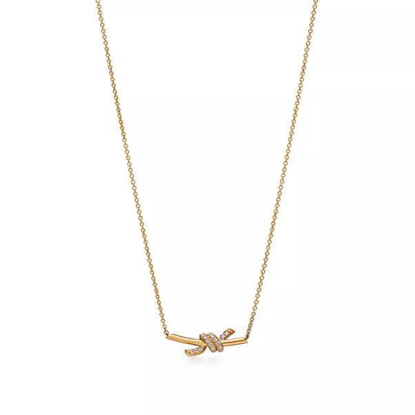 Pendentif en or jaune 18 carats et diamants. Small.