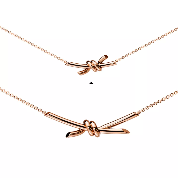 Tiffany Knot:Small Pendant in Rose Gold, 6
