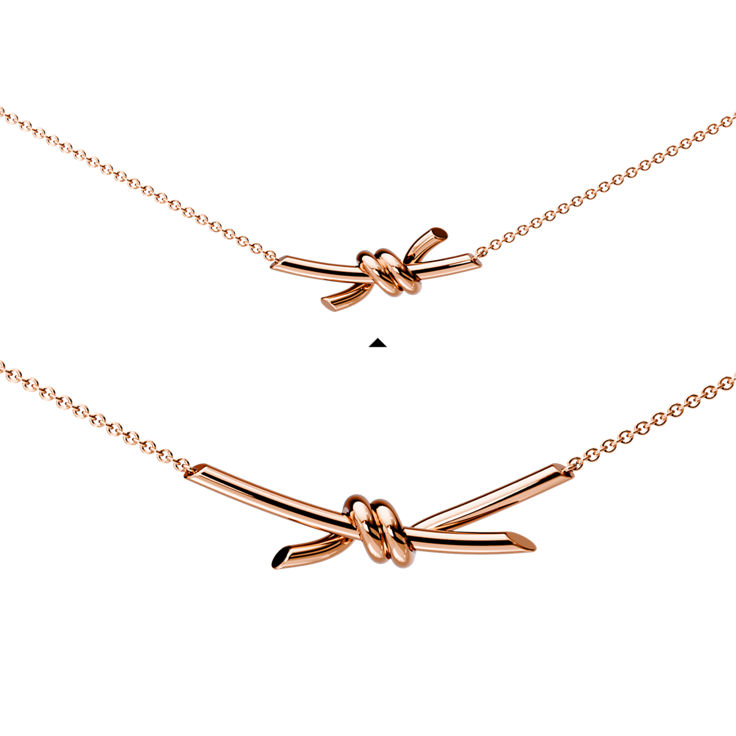 Tiffany Knot:Small Pendant in Rose Gold image number 6