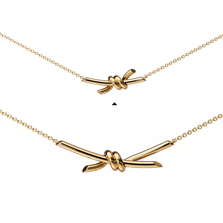 Tiffany Knot:Small Pendant in Yellow Gold, 6