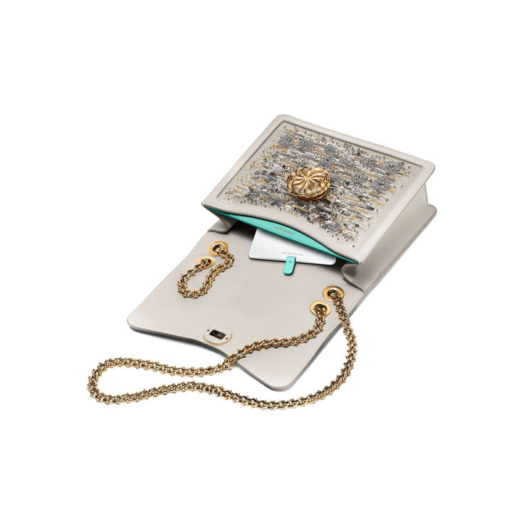 Jean Schlumberger by Tiffany:Medium Ribbons Shoulder Bag in Beaded Satin image number 1