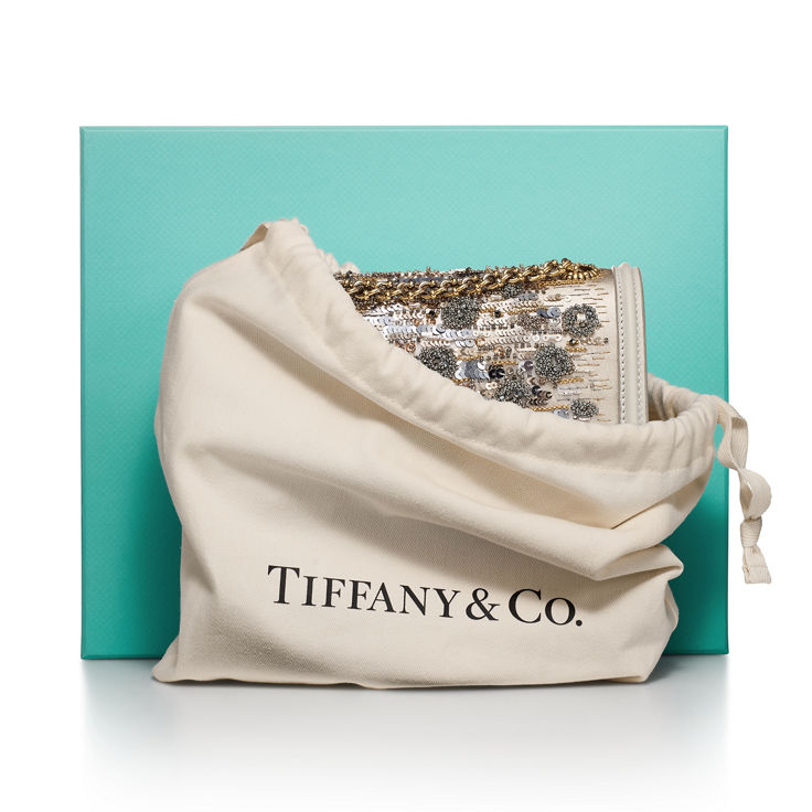 Jean Schlumberger by Tiffany:Medium Ribbons Shoulder Bag in Beaded Satin image number 4