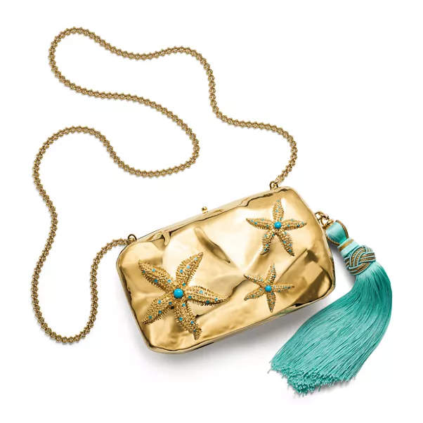 Starfish Minaudière in Gold-plated Brass