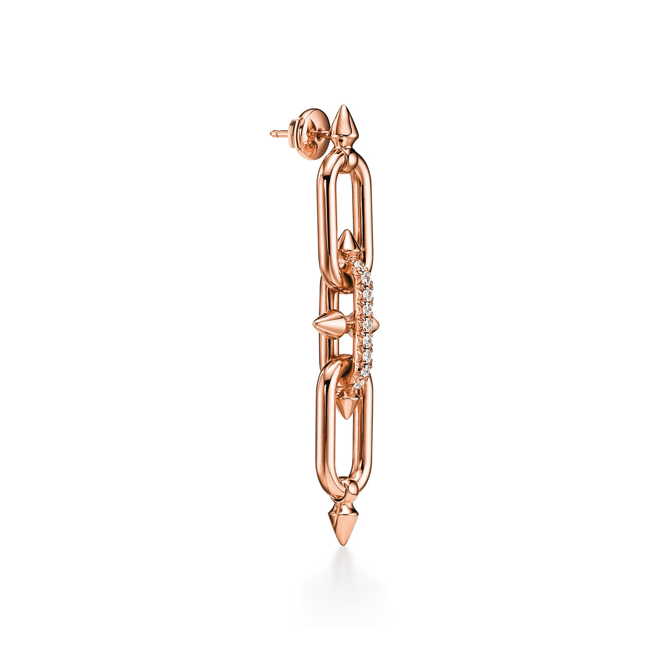 Tiffany Titan by Pharrell Williams:Earrings in Rose Gold with Diamonds image number 3