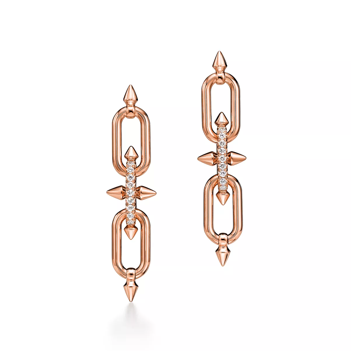Earrings in Rose Gold with Diamonds