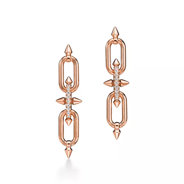 Earrings in Rose Gold with Diamonds