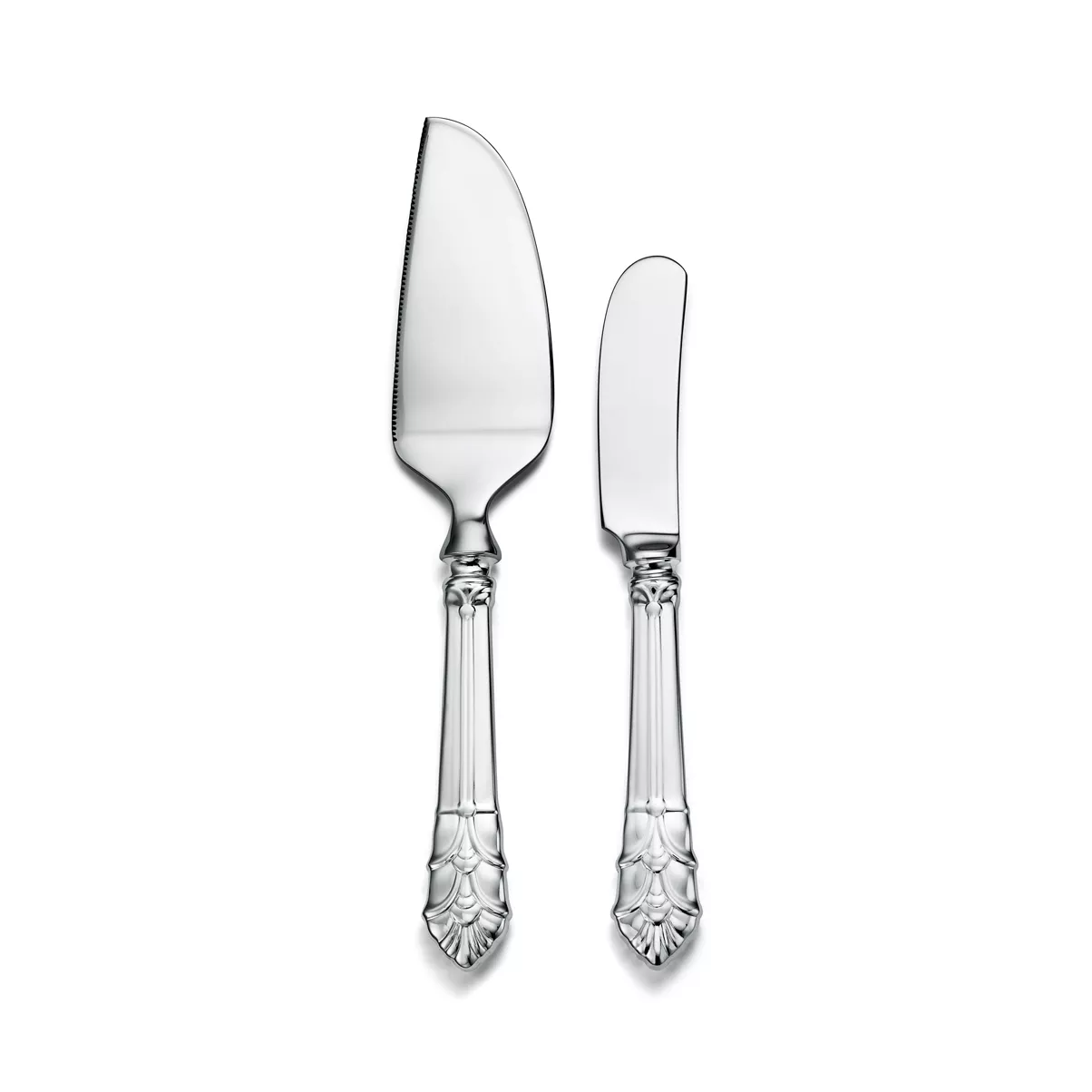 Cheese Serving Set in Sterling Silver and Stainless Steel