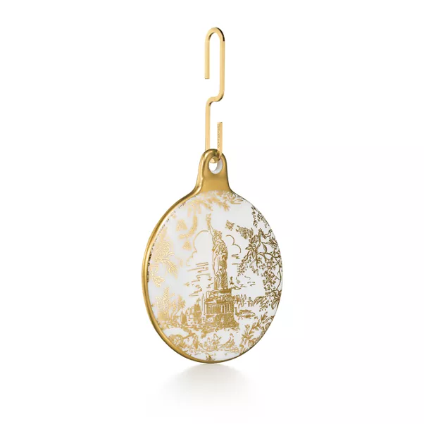 Disc Ornament in Bone China