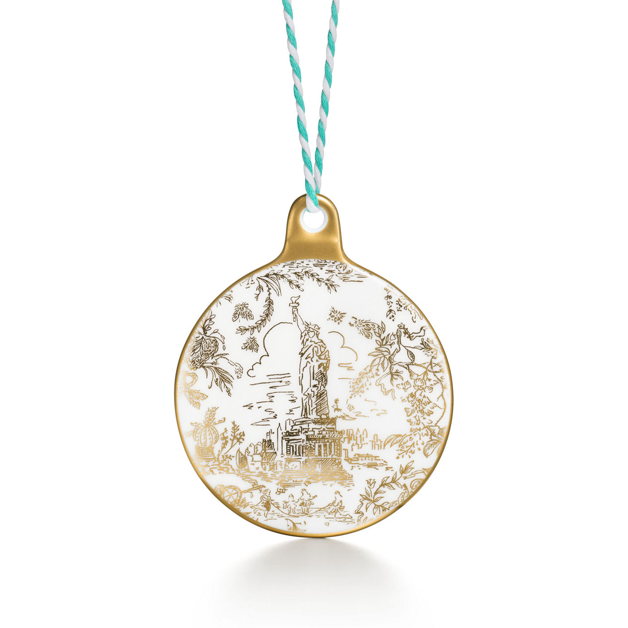 Tiffany Toile:Disc Ornament in Bone China | Tiffany & Co. US