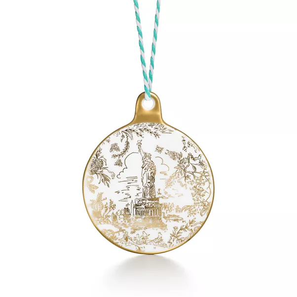 Disc Ornament in Bone China