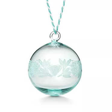 Tiffany Heritage Etched Ornament in Tiffany Blue&reg; Crystal Glass, 2