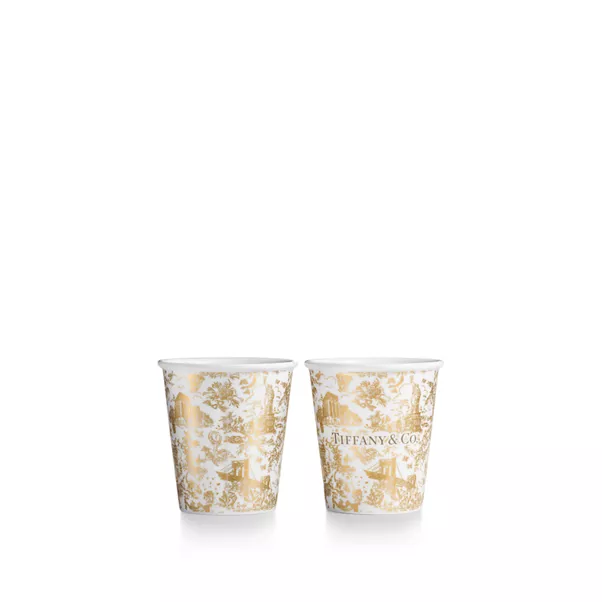 Coffee Cups Set of Two, in Bone China