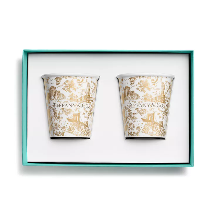 Tiffany Toile:Coffee Cups Set of Two, in Bone China, 2
