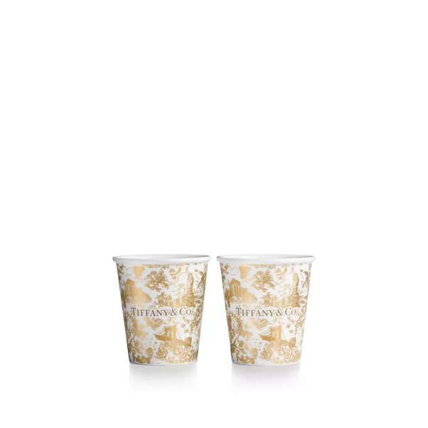 Coffee Cups Set of Two, in Bone China