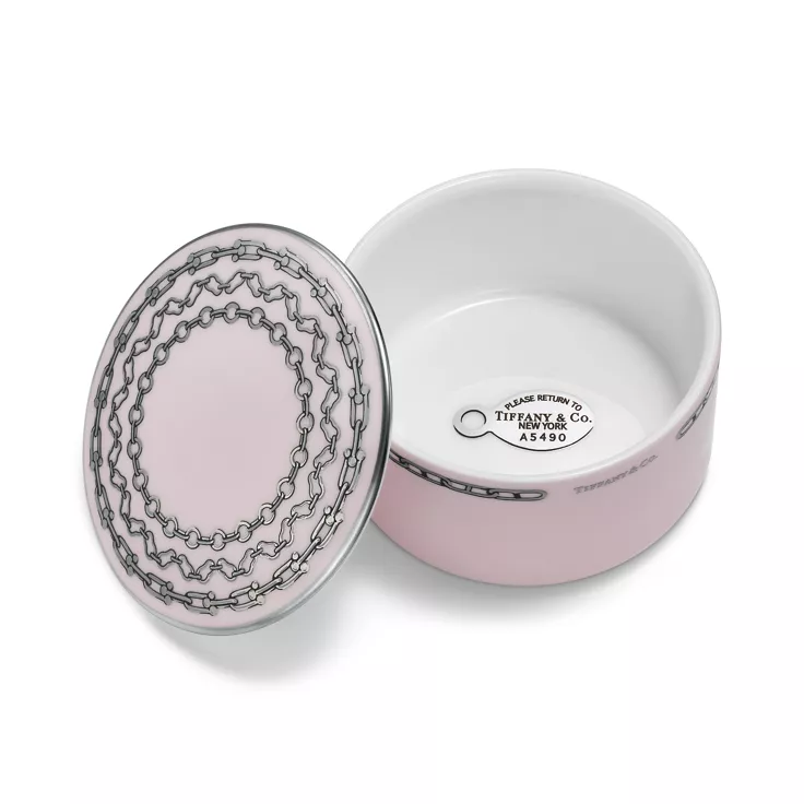Return to Tiffany®:Small Box in Morganite Pink Bone China, 1