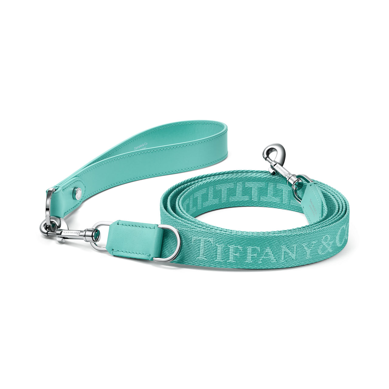 Pet Essentials:Leash in Tiffany Blue™ Canvas image number 0