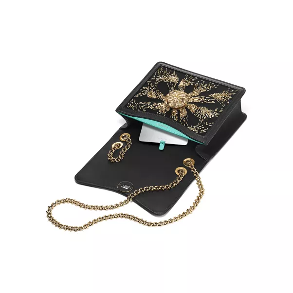 Medium Ribbons Shoulder Bag in Beaded Satin