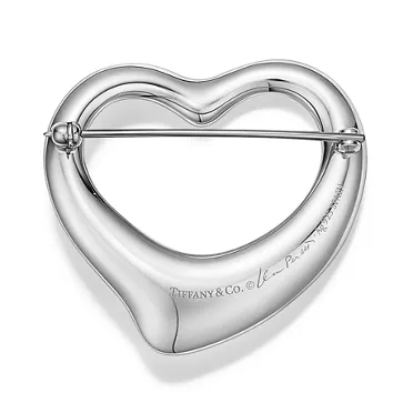 Elsa Peretti®:Open Heart Brooch in Sterling Silver, 3