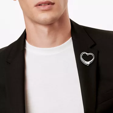 Elsa Peretti®:Open Heart Brooch in Sterling Silver, 2