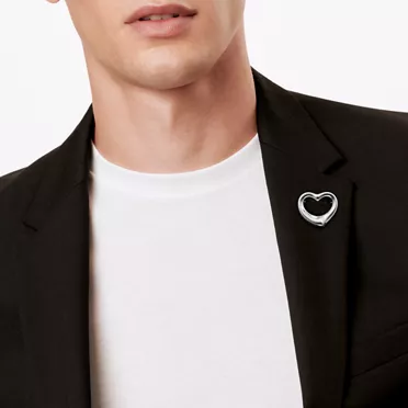 Elsa Peretti®:Open Heart Brooch in Sterling Silver, 2