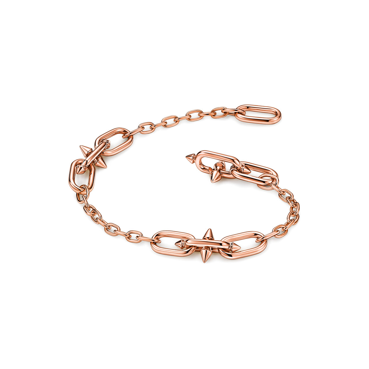 Tiffany Titan by Pharrell Williams:Small Link Station Bracelet in Rose Gold image number 3