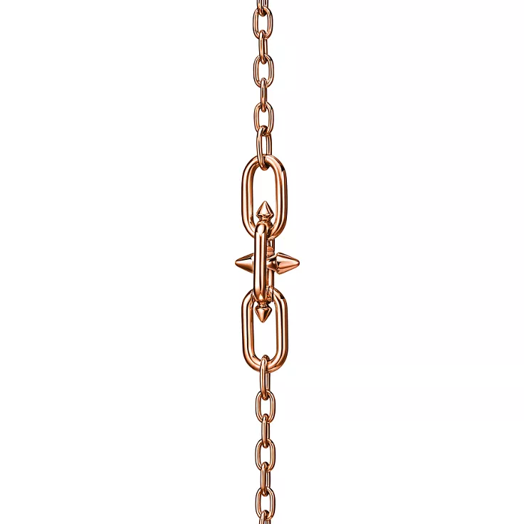 Tiffany Titan by Pharrell Williams:Small Link Station Bracelet in Rose Gold, 4
