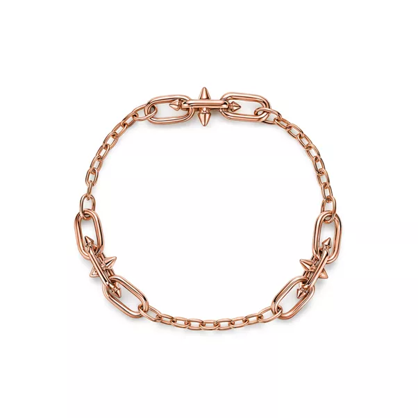 Bracelet parsem&eacute; de maillons Small en or rose