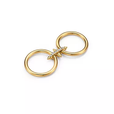 Tiffany Titan by Pharrell Williams:Two-row Ring in Yellow Gold with Diamonds, 3
