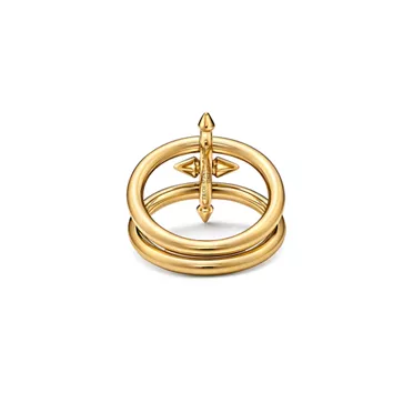 Tiffany Titan by Pharrell Williams:Zweireihiger Ring in Gelbgold mit Diamanten, 2