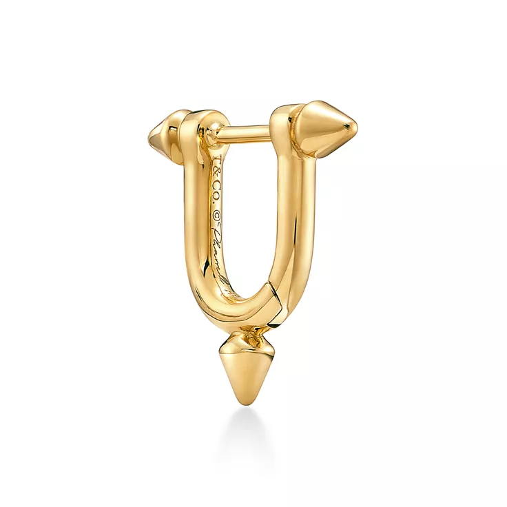 Tiffany Titan by Pharrell Williams:Small Earrings in Yellow Gold, 4
