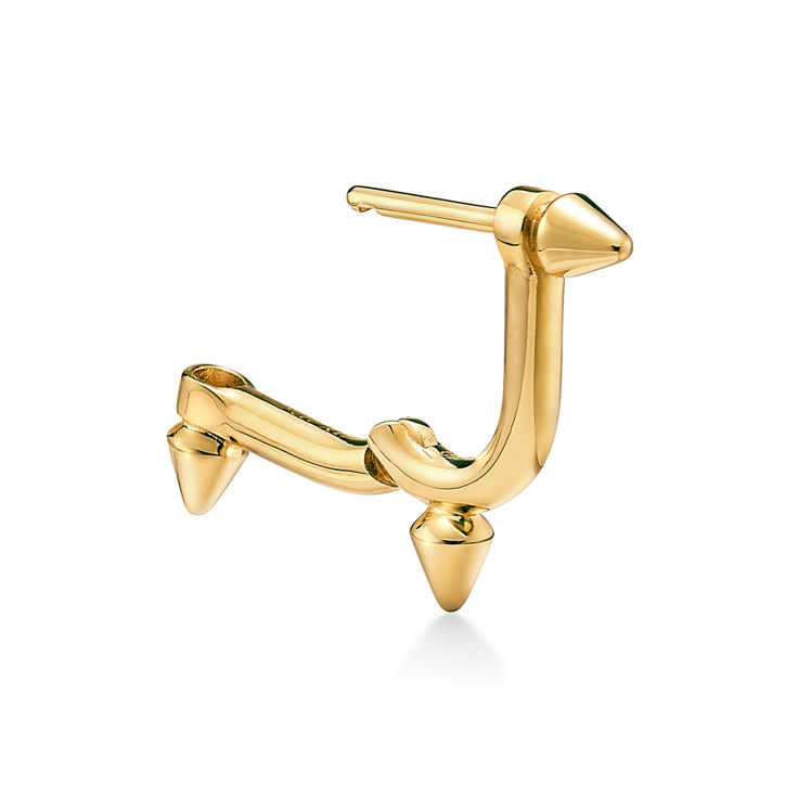 Tiffany Titan by Pharrell Williams:Small Earrings in Yellow Gold image number 5
