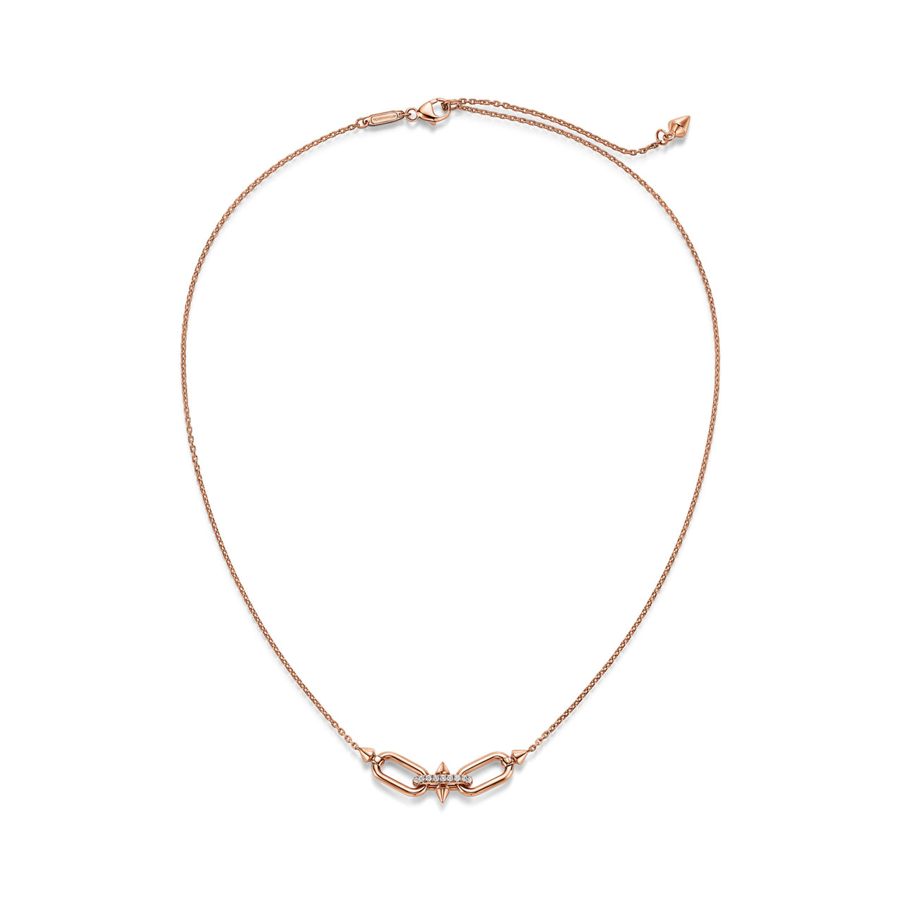 Tiffany Titan by Pharrell Williams:East West Pendant in Rose Gold with Diamonds image number 3