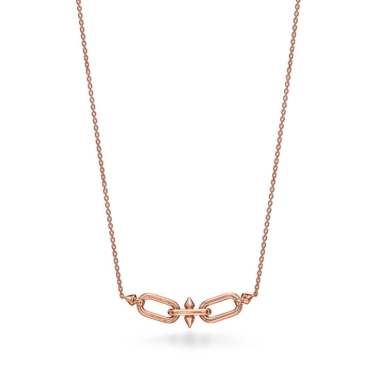 Tiffany Titan by Pharrell Williams:East West Pendant in Rose Gold with Diamonds image number 4