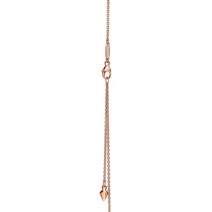 Tiffany Titan by Pharrell Williams:East West Pendant in Rose Gold with Diamonds, 5