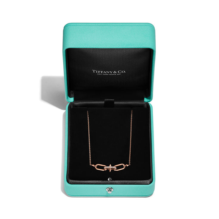 Tiffany Titan by Pharrell Williams:East West Pendant in Rose Gold with Diamonds image number 6