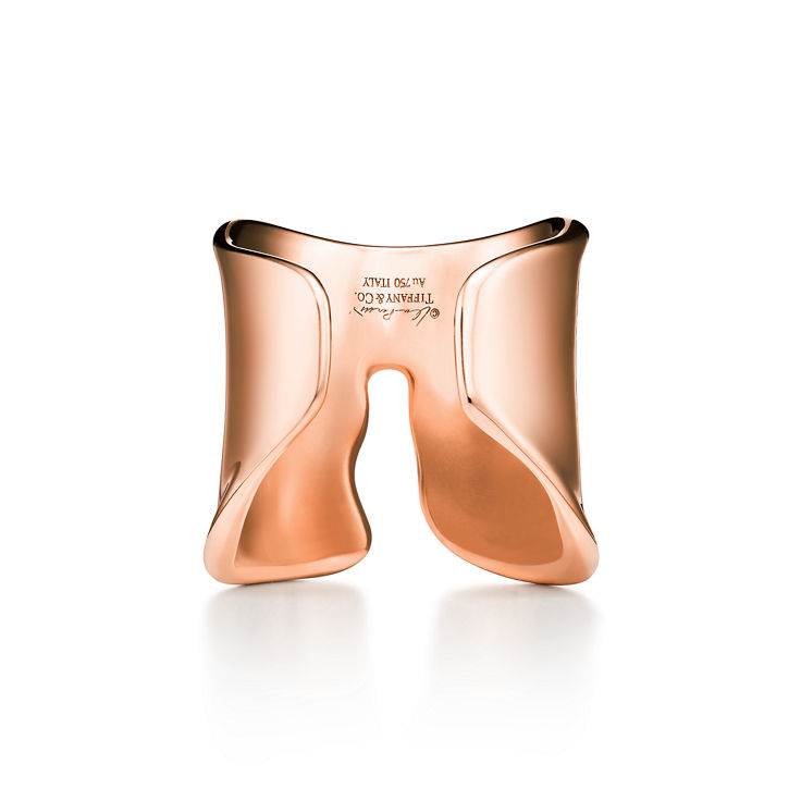 Elsa Peretti®:Bague fendue en or rose 18 carats numéro dimage {1}