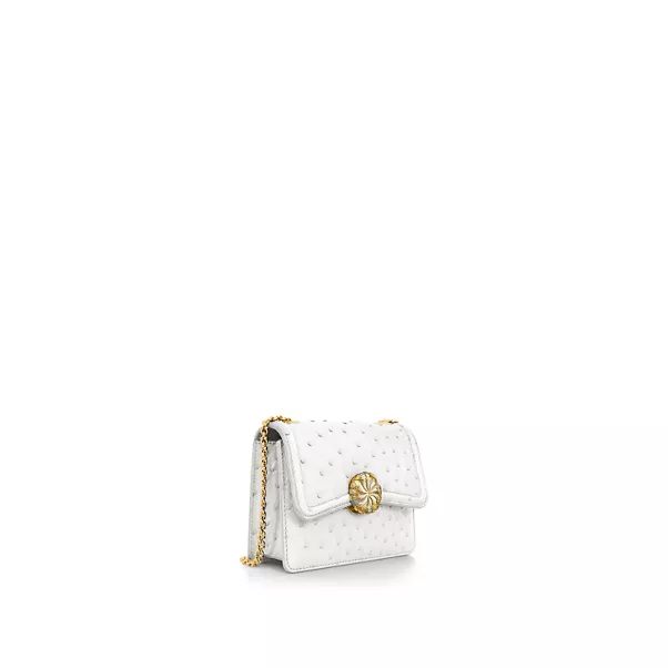 Small Ribbons Shoulder Bag in Ostrich Leather