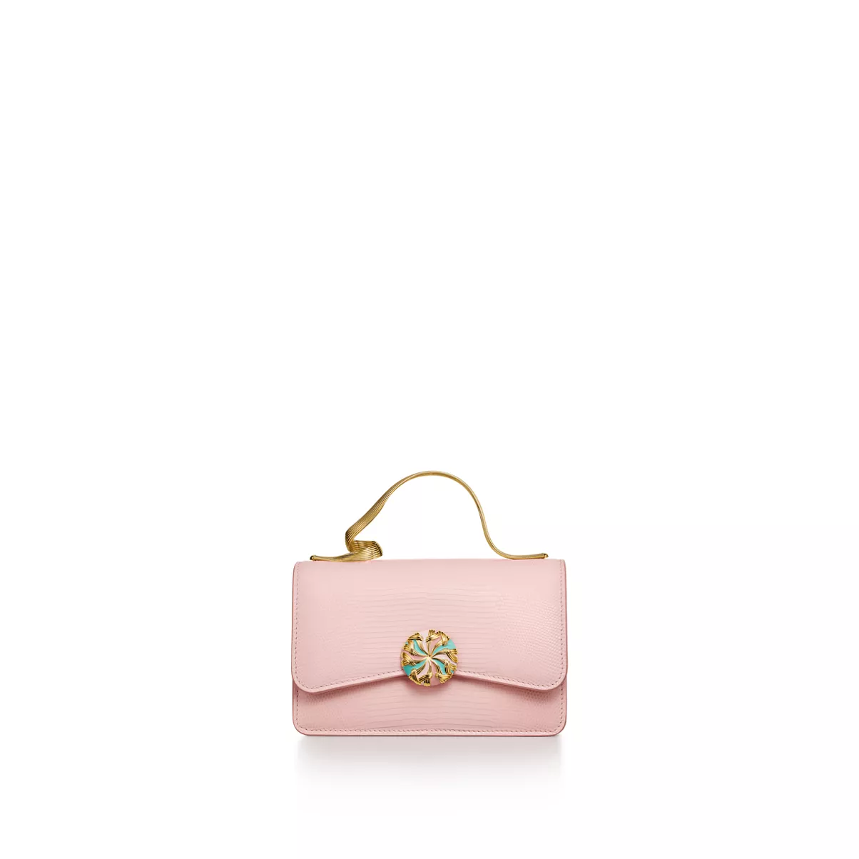 Mini Ribbons Top Handle Bag in Lizard Leather