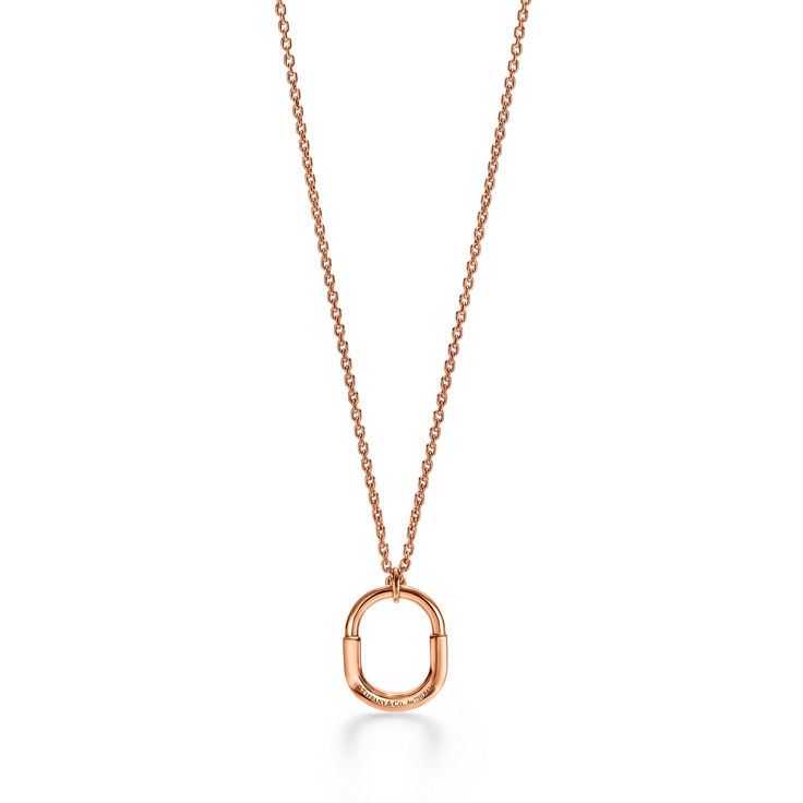 Tiffany Lock:Pendentif en or rose et saphir rose, Small numéro dimage {1}