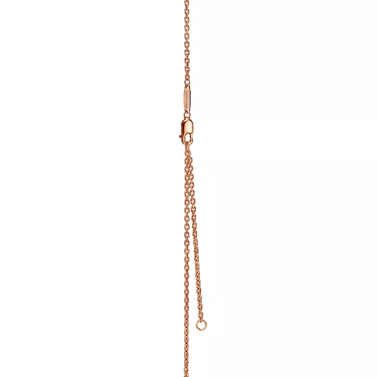 Tiffany Lock:Small Pendant in Rose Gold with a Pink Sapphire, 5